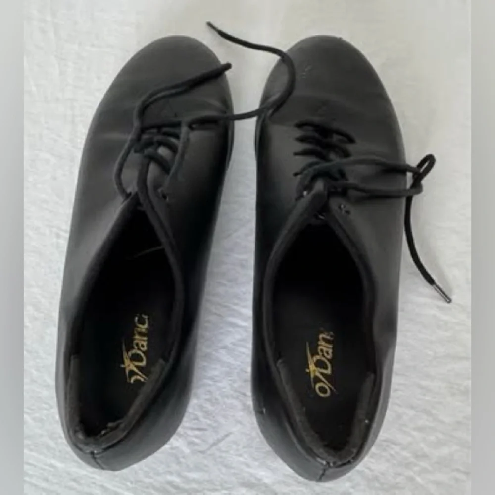 So danca dance‎ little kid tap shoes 2-1/2 black tie lace up
